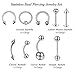 BodyJ4You 36PC PRO Piercing Kit Steel 14G 16G Anchor Belly Ring Tongue Nipple Nose Jewelry