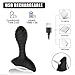Anal Sex Toys with 10 Variable Vibration Modes for Safe Anal  Prostate Play , PALOQUETH Smooth Silicone Wireless Remote Butt Plug Vibrator for Beginner Intermediate