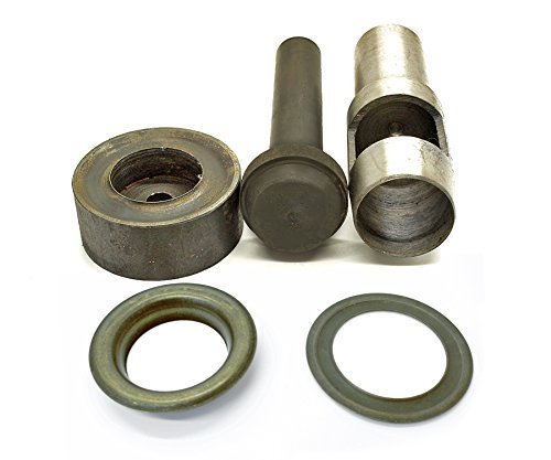 Trimming ShopSet of 3: Die Set, Hollow Hole Punch, and 10 Pieces of 40Mm Bronze Eyelets - Grommet Setting Tool Kit for for Clothing, Leathercraft and Scrapbooking
