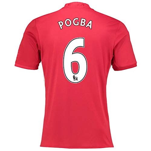 Pogba Jersey Youth #6 Kids Soccer Jersey + Shorts + Pogba Ball = Premium Gift Kids Boys Girls Size 5 Football Paul Pogba 6 (YS 6-8 yrs, Jersey+Ball Bag) Red