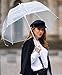 House Of Reign Clear Umbrella BIG 47 INCH ARCH for Women - Auto Open with EXTRA STRONG Reinforced Fiberglass Ribs Fit for Two