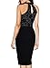 WOOSEA Women's Elegant Sleeveless Floral Lace Vintage Midi Cocktail Party Dress (Small, Black)