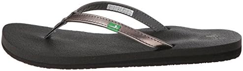 Sanuk Yoga Joy Metallic Sandals SWS10002 (9, Pewter)