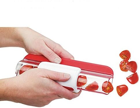 Latest 2018 Slicer For Strawberry, Grape, Small Tomato, Vegetable Cutter etc.(red)