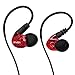 KINVOCA Running Earbuds Over Ear Buds with Microphone Remote Noise Cancelling Earhook Headphones Sweatproof In Ear Earphones Kids Gym Jogging Workout Exercise for iPhone Android iPad Samsung Wine Red