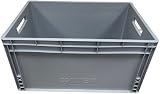 Auer Packaging Euro Stacking Container Box 60x40x32cm 66L Heavy Duty Grey view 3