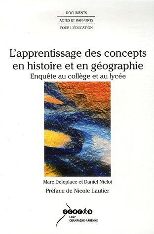 L' apprentissage des concepts en histoire et en géographie