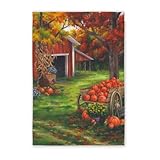 Fall on The Farm Garden Flag Size: 18