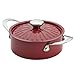 Rachael Ray Cucina Nonstick Casserole Dish/ Casserole Pan with Lid - 2.5 Quart, Cranberry Red
