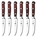 Steak Knives Knife Set of 6 or 12 - Stainless Steel Serrated Steak Knife Set w/ German Stainless Steel Blade, Full Tang Handle, and Spanish Pakka Wood - Steak Knifes Gift Box Set Not Dishwasher Safe