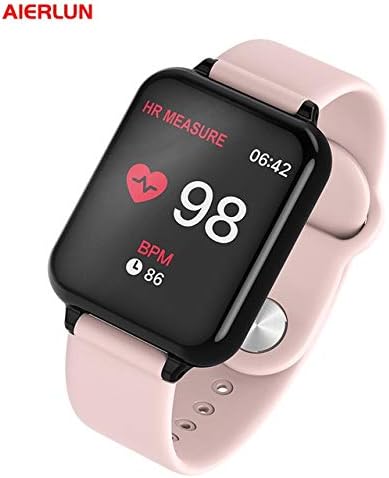 huiaynag Smart Watch Activity and Fitness Tracker Aierlun B57 Smat Bracelet Smart Watch Heart Rate Pedometer Sleep Detection 0.96 Inch OLED Color Screen for iPhone and Android Pink