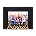 Isaac Jacobs Black Wood Sentiments “Friends” Picture Frame, 4x6 inch, Photo Gift for Friend, Display on Tabletop, Desk (Black, 4x6)