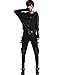 Minibee Harem Patchwork Leather Pocket Punk Style Personalized Pants Black L