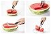 Kizo Stainless Steel Watermelon Slicer/Corer and Serving Tongs with Long Grip Handle and Set of 4 Fruit Forks