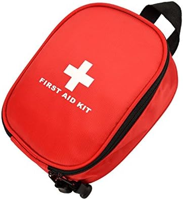 OutFans Red First Aid Kit/ First Aid Medical Kit Bag,Lightweight and Portable,with Full Basic First Aid Items,Perfect for Home/Office/Car /Outdoor Sports( Include One First Aid Guide Booklet)