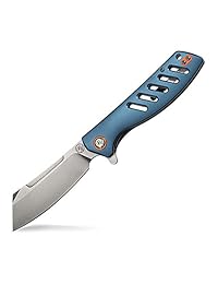 Cuchillos tácticos Cuchillos plegables de bolsillo, Hoja de alta dureza, Bueno para acampar Trabajando Herramienta EDC militar de supervivencia táctica, El regalo perfecto para coleccionistas de eventos al aire libre - Manija azul