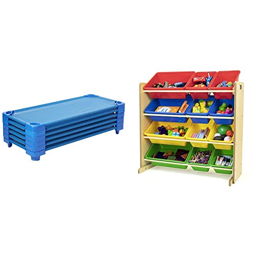 ECR4Kids Stackable Kiddie Cot, Standard Size, Classroom Furniture