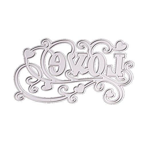 image for Oldeagle Beautiful LOVE Metal Cutting Dies Stencils For DIY Scrapbooki