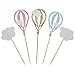 Gonioa 20 PCS White Cloud Cupcake Picks Hot Air Balloon Cupcake Toppers Birthday Party Decorations