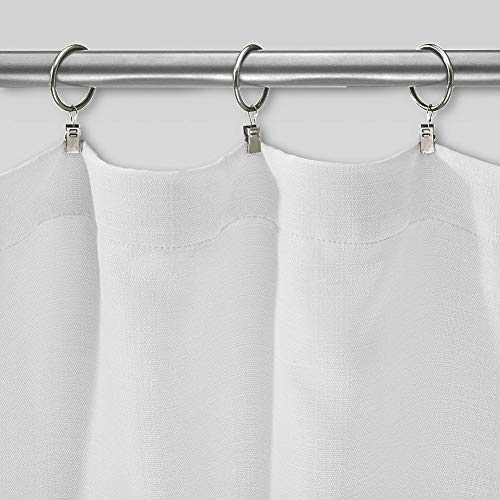 image for DEZENE Clip Curtain Rings - 28 Pack,1.25 Inch,Strong Metal,Rustproof -