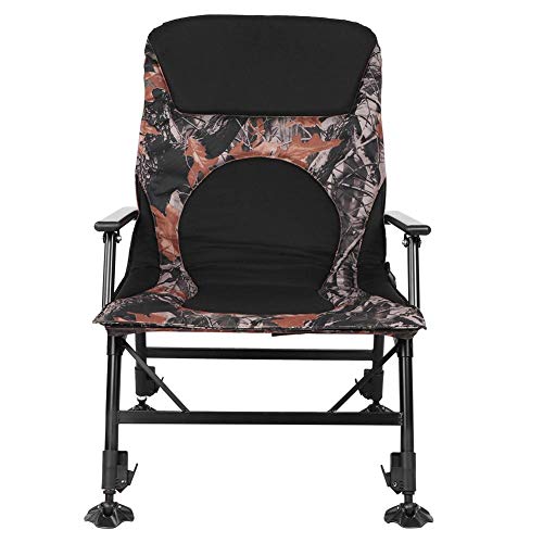 Dioche Angelsitz mit hoher Rückenlehne, zusammenklappbar, für den Außenbereich, hohe Festigkeit, Sportstuhl mit 4… – Bild 3