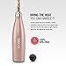 ICONIQ Stainless Steel Vacuum Insulated Water Bottle with Pop Up Straw Cap, 17 Ounce (Rose Gold/Gray)