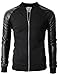 H2H Men's Cotton Lightweight Slim Fit Jacket Casual Wear Black US M/Asia L (KMOJA0126)