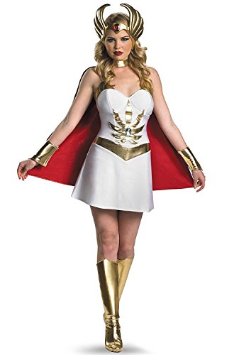 Disguise Women's Masters Of The Universe She Ra Deluxe Costume, White/Gold/Red, X-Large