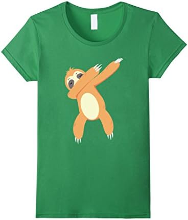 Womens Dabbing Sloth T-Shirt Medium Grass