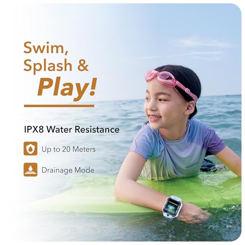 imoo Watch Phone, 4G Kids Smartwatch Phone with HD video calling,Smart Watch for Kids with GPS real-time positioning and IPX8 Water Resistance (Z7, Light Blue)