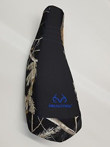 Yamaha YFZ 450 seat cover fits 2004-2009 black gripper/Realtree AP black Realtree logo in blue