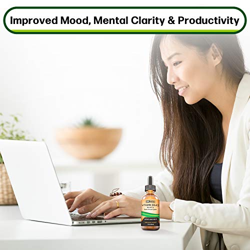 Vitamin D3 + K2 (MK7) Liquid Drops with MCT Oil, Peppermint Flavor