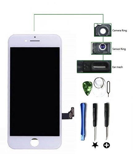 LCD Touch Screen Digitizer & LCD Display Frame Replacement Assembly Full Set for iPhone 7 Plus 5.5inch (White)