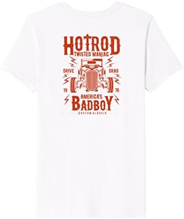 Kids Hotrod Rockabilly Car Show Retro Design Tee 10 White