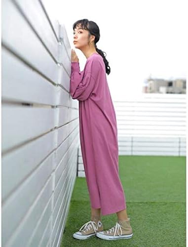 Amazon アースミュージック エコロジー Earth Music Ecology オーガニックコットンすきな丈ふわ袖bigt ワンピース パープル F ワンピース チュニック 通販