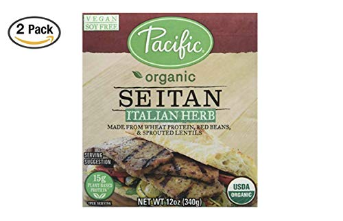 Pacific Foods Organic Seitan, Italian Herb, 12 Ounce (2 Pack)