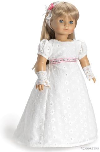 american girl doll white dress