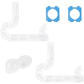 FHDUSRYO 2 Hamster Tubes Kits, DIY Hamster Tunnel Adventure External Pipe | Transparent Connection Track Rat Toy Hamster Cage Accessories for Hamster Mouse Small Animals Sports Expand Space (White)