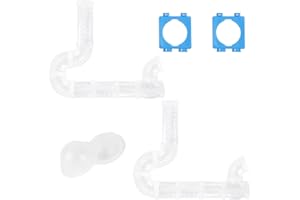 FHDUSRYO DIY Hamster Tunnel Adventure External Pipe, Transparent Connection Track Rat Toy Hamster Cage Accessories for Small Animals Sports Expand Space (White)