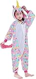BELIFECOS Childrens Blue Unicorn Costumes Animal Onesies Kids Homewear Pajamas