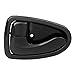 AUTEX 2pcs Black Interior Door Handle Set Front Left Driver Side + Front Right Passenger Side Compatible with Accent 2000 2001 2002 2003 2004 2005 83444, 83445