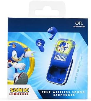 Sonic The Hedgehog Slide TWS Ecouteurs avec boitier de Recharge