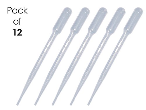 Sponix BioRx Transfer Plastic Pipettes - 7 mL Capacity - Graduated to 3 mL - Large Bulb - Sterile - 12 pcs
