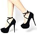 Women Ankle Strap Platform Pump Stiletto Party Dress Heel