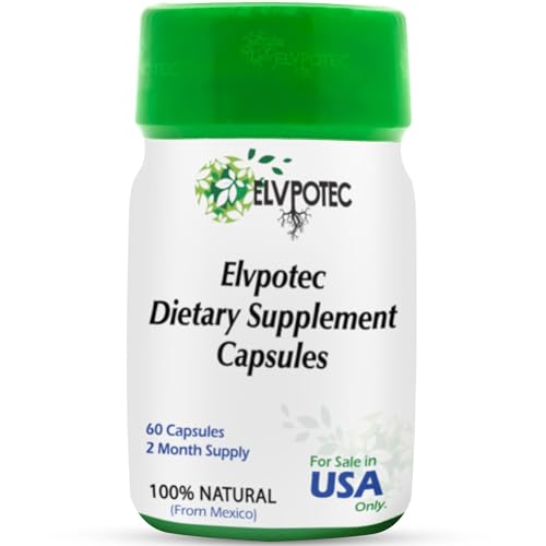 ELVPOTEC Mexican Original Capsules 2 Month Supply from 100% Natural Ingredients for Your Body Gut and Colon Support | Made in Mexico | 60 Days Supply