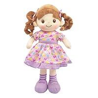 Linzy Plush 16" Purple Avery Doll Soft Rag Doll