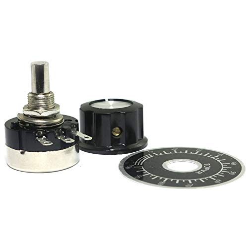 Magic&shell 1PCS RV24YN20S B103 Potentiometer 10K Ohm Single Turn Carbon Film Rotary Taper High Precision Potentiometer with Knob and Dials for Inverter Speed Regulation