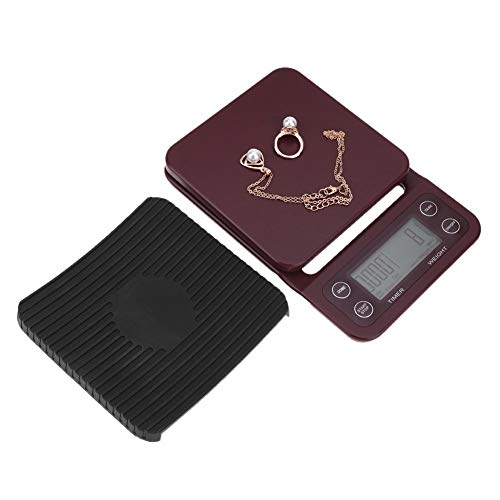 FuriGer Digital Jewelry Scales, Precision Multifunction Scales,Coffee Scales with Back-lit LCD Display Balance Scales Weighing Tool Electronic Stainless Steel Measure Scales,5kg/0.1