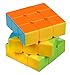 Puzzle Speed Cube - Stickerless Magic 3x3x3 Cube Puzzle (Orange, Green, Pink, Blue, Yellow and White) for All Ages