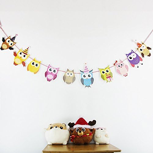 Cute Owls birthday Banner for owls theme birthday party decoration